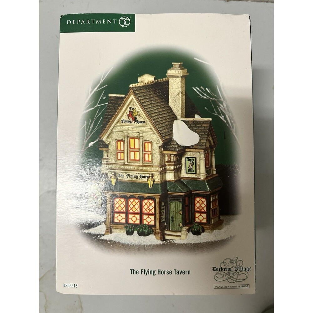 Dept 56 Dickens' Village "Flying Horse Tavern" #805518 Lighted Bldg RETIRED